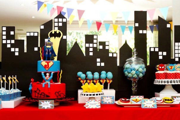 Superhero Comic Book Birthday Printable Party - DIY