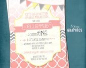 Sew Much Fun. Ombré Quatrefoil Birthday / Baby / Bridal Shower Invite By Tipsy Graphics Il_170x135