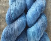 Dressed Up Denim Blue-  Hand Dyed Merino Silk Lace Yarn