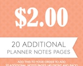 20 Additional Notes Pages