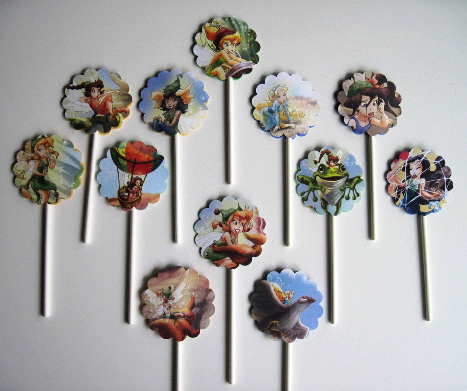 DISNEY FAIRIES -  Cupcake Toppers - Set of 12