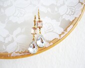 Lace Jewelry holder - shabby chic embroidery hoop with white lace - Earring Display