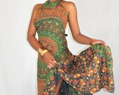 Green/ Blue Tapestry Dress