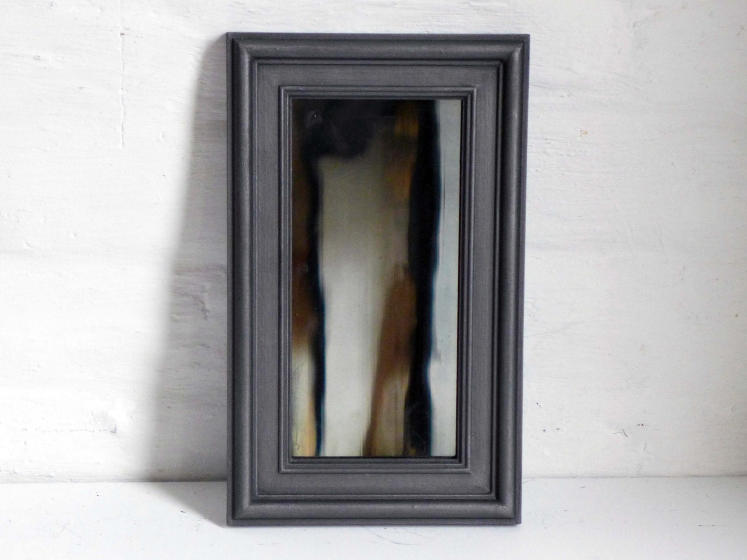 Graphite Frame, Antique Glass Mirror
