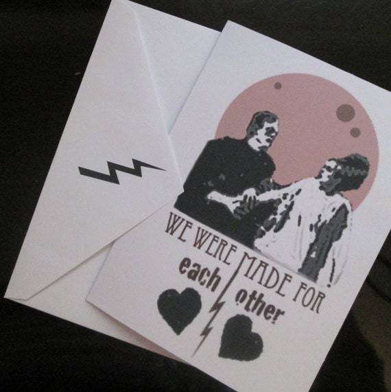 We Were Made For Each Other Frankenstein Card