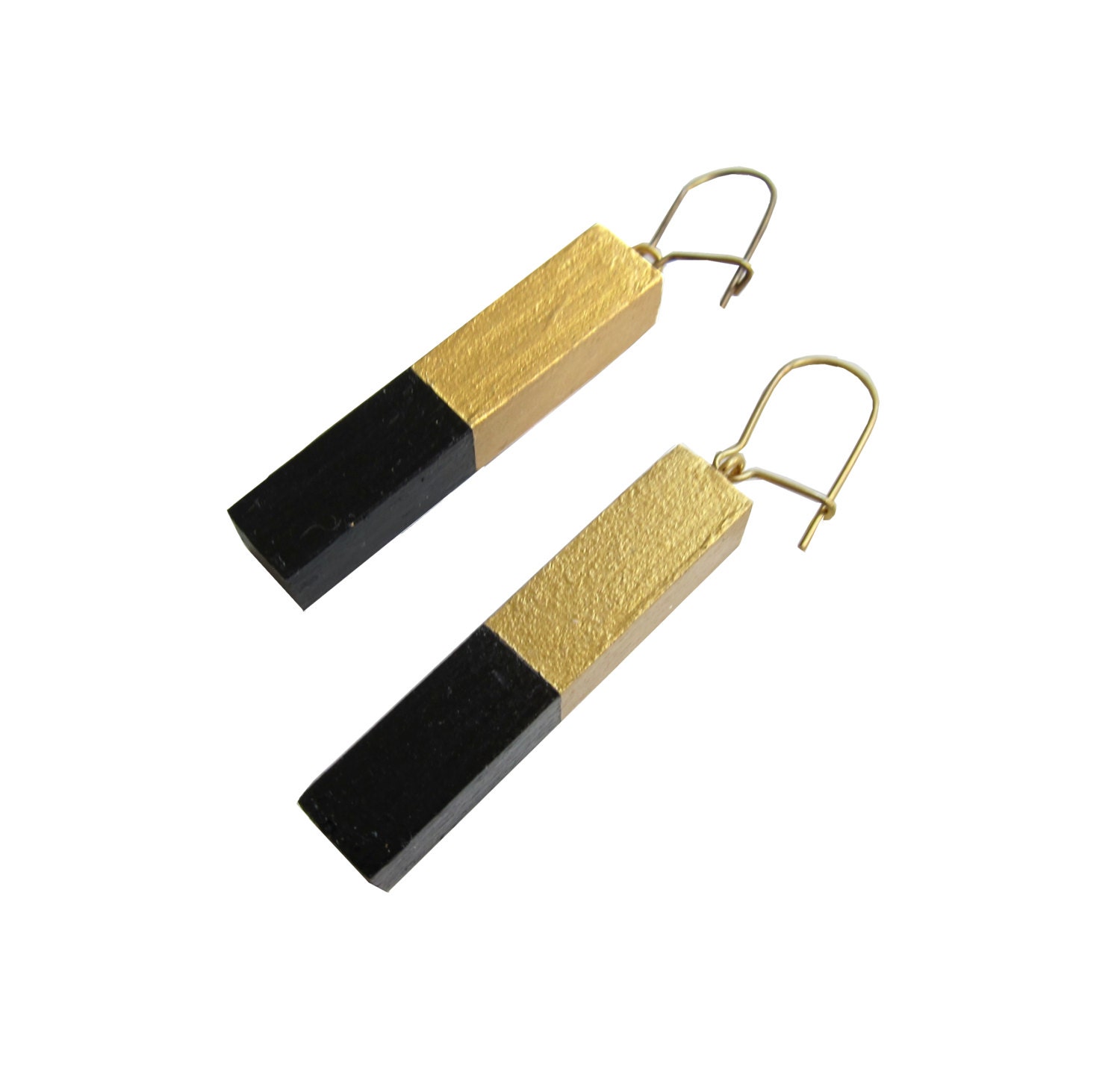 Earrings Black & Gold