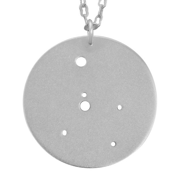 Sterling Silver Plated Cancer Constellation Pendant