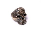 Brass Peacock Headdress Skull Ring