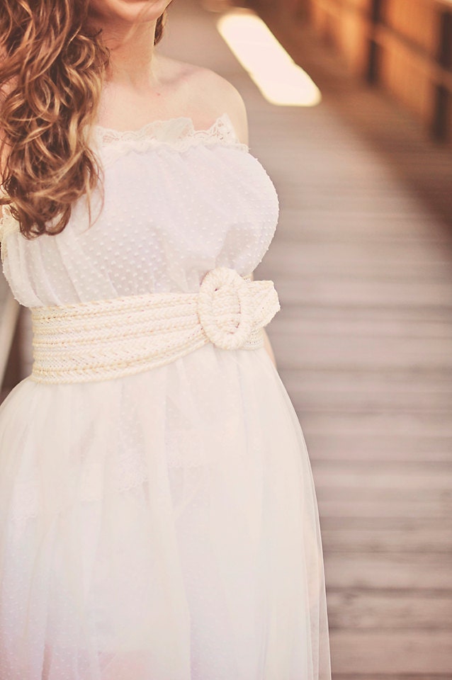 Strapless wedding dress- Eco party dress- Vintage materials- Ready to ship