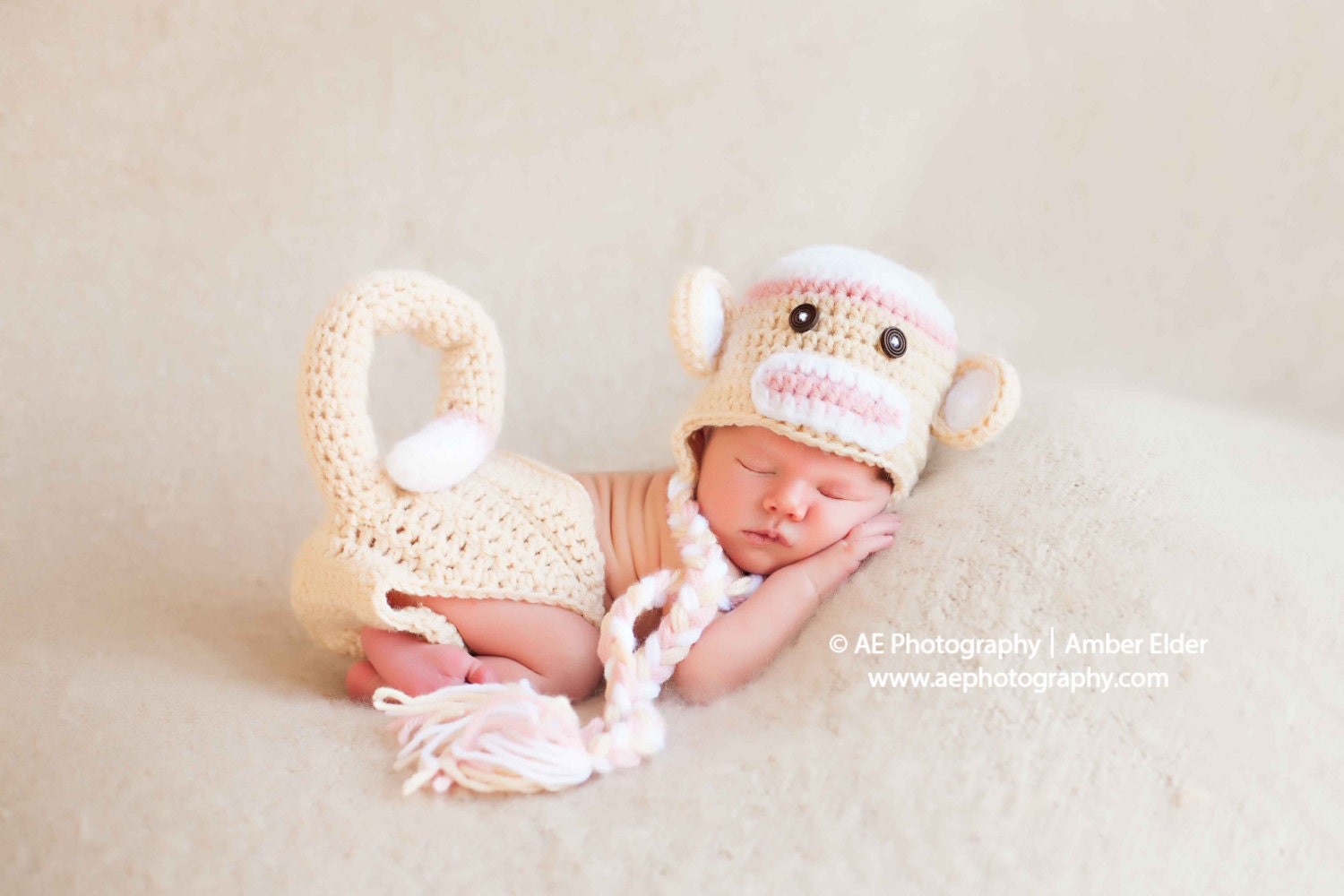 Download PDFcrochet pattern - Sock Monkey hat and diaper cover