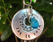 Hand Stamped Let It Rain Garden Marker Stake