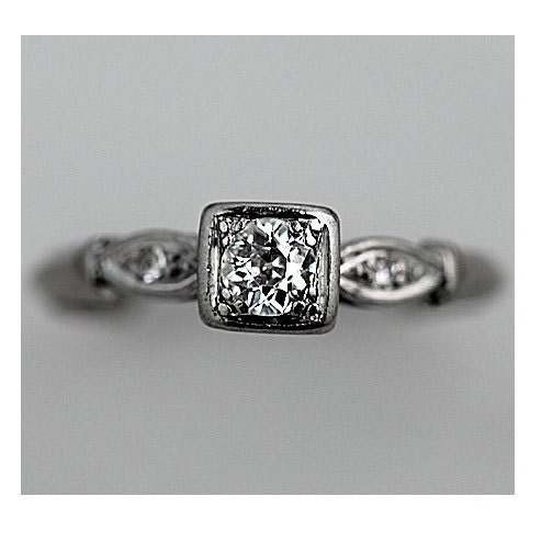 Antique Platinum Old Miners Cut Diamond by ArtDecoDiamonds on Etsy