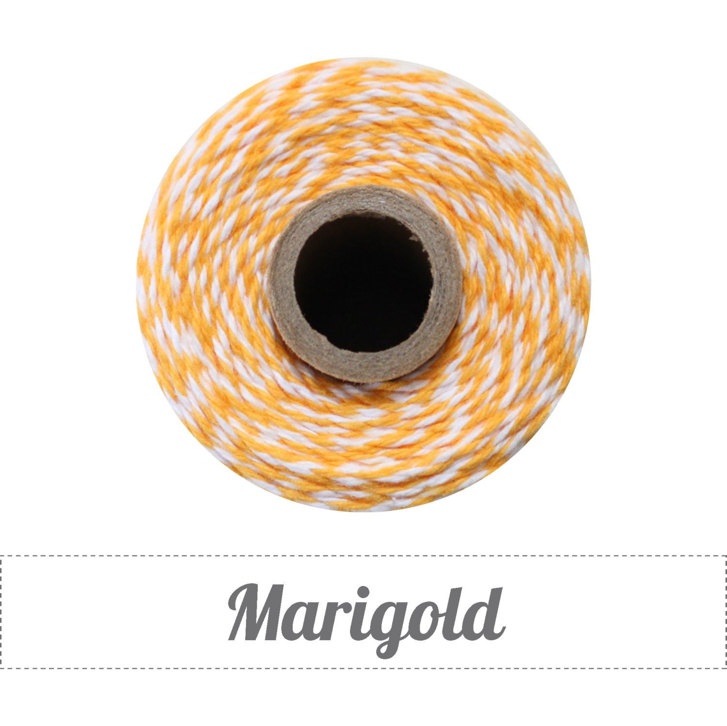 Marigold - Golden Orange-Yellow and White Baker's Twine by The Twinery - 240 yards