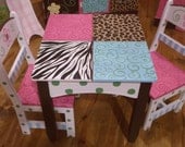 Childrens TABLE and CHAIR set any color  to match CUSTOM