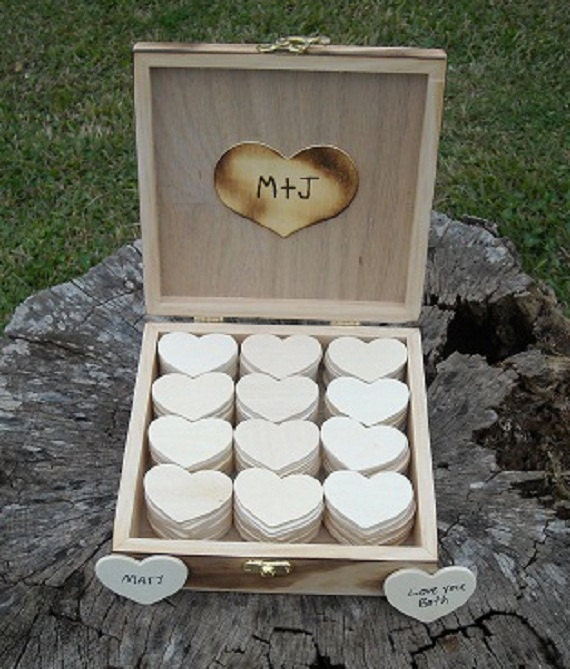 Wedding Guest Book  Well Wishes Guest book box Rustic, Chic and Shabby with Yet a touch of Elegance