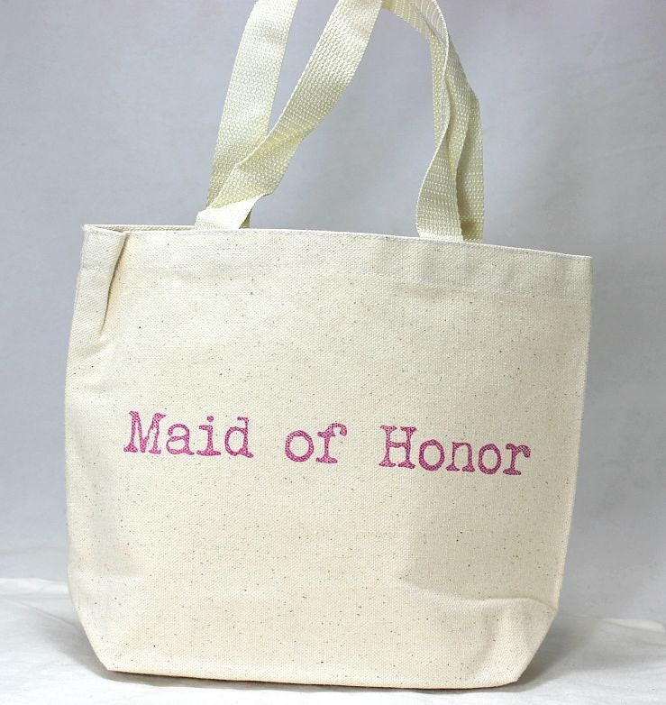 Rustic Maid of Honor Natural Cotton Canvas Tote Bag Great for Weddings Il_570xn
