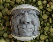 Grey Hand Carved Caricature Golf Ball