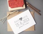 Save the Date Rubber Stamp - DIY - Personalize with Names - Wedding Rubber Stamp