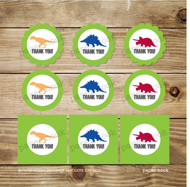 PRINTABLE Dinosaur Gift Tags