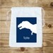 Dinosaur Silhouette Personalized Cotton Favor Bag