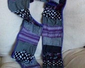 Big and chunky scarf... eco friendly patchwork layered scarf of many tales by Claudia Fill