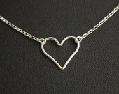 Heart Necklace Pendant Sterling Silver Heart Silver Everyday Jewelry