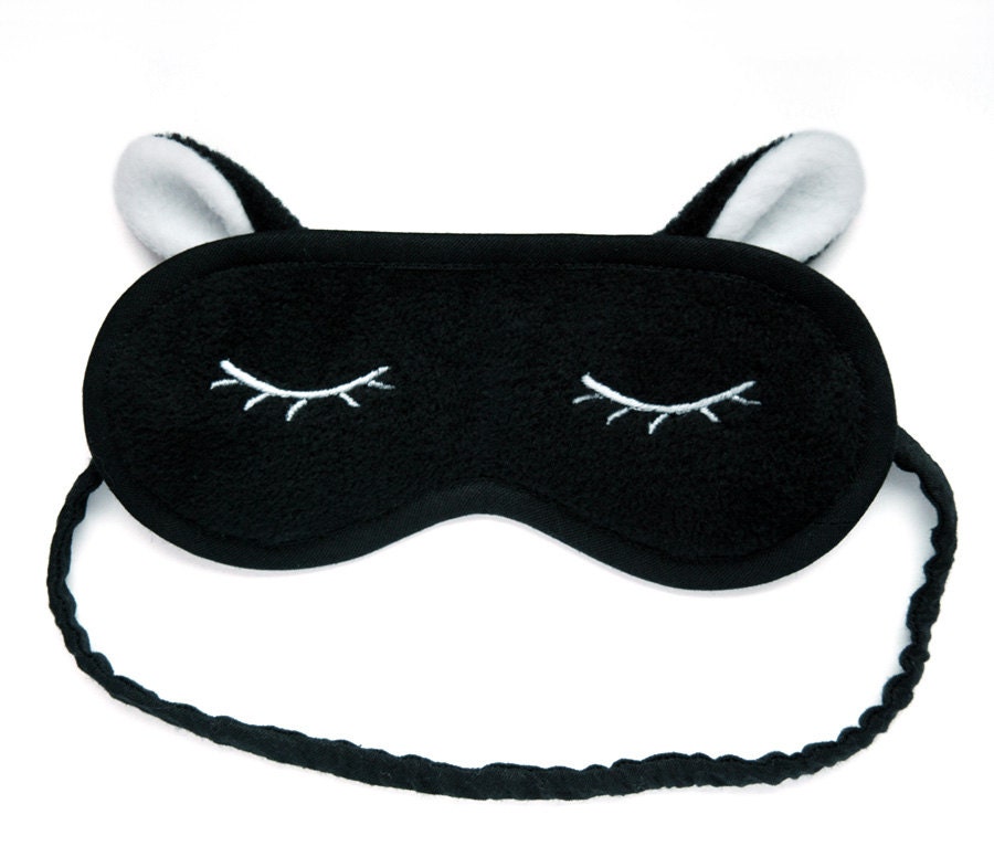 Black Sheep Eye Mask Kawaii Ears - PomponDesigns