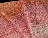 Handwoven Scarf, Pink Champagne, Bamboo Scarf