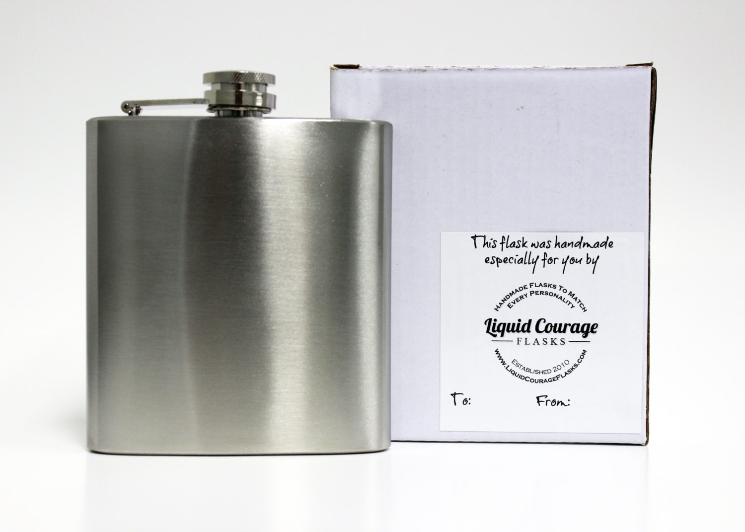 California Whiskey Flask Custom State on Chevron Stripes Wedding Gift Stainless Steel 6 oz Liquor Hip Flask