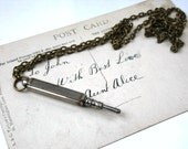 Steampunk Vintage Pencil Necklace Propelling - THE WRITER'S TOOL Ed1 - Mad Men Writer Teacher Graduate Gift Ooak Etsy uk