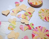 Tutti Fruiti Summer DIY Paper Circle Die Cut Flowers and Heart Confetti Paper Punches