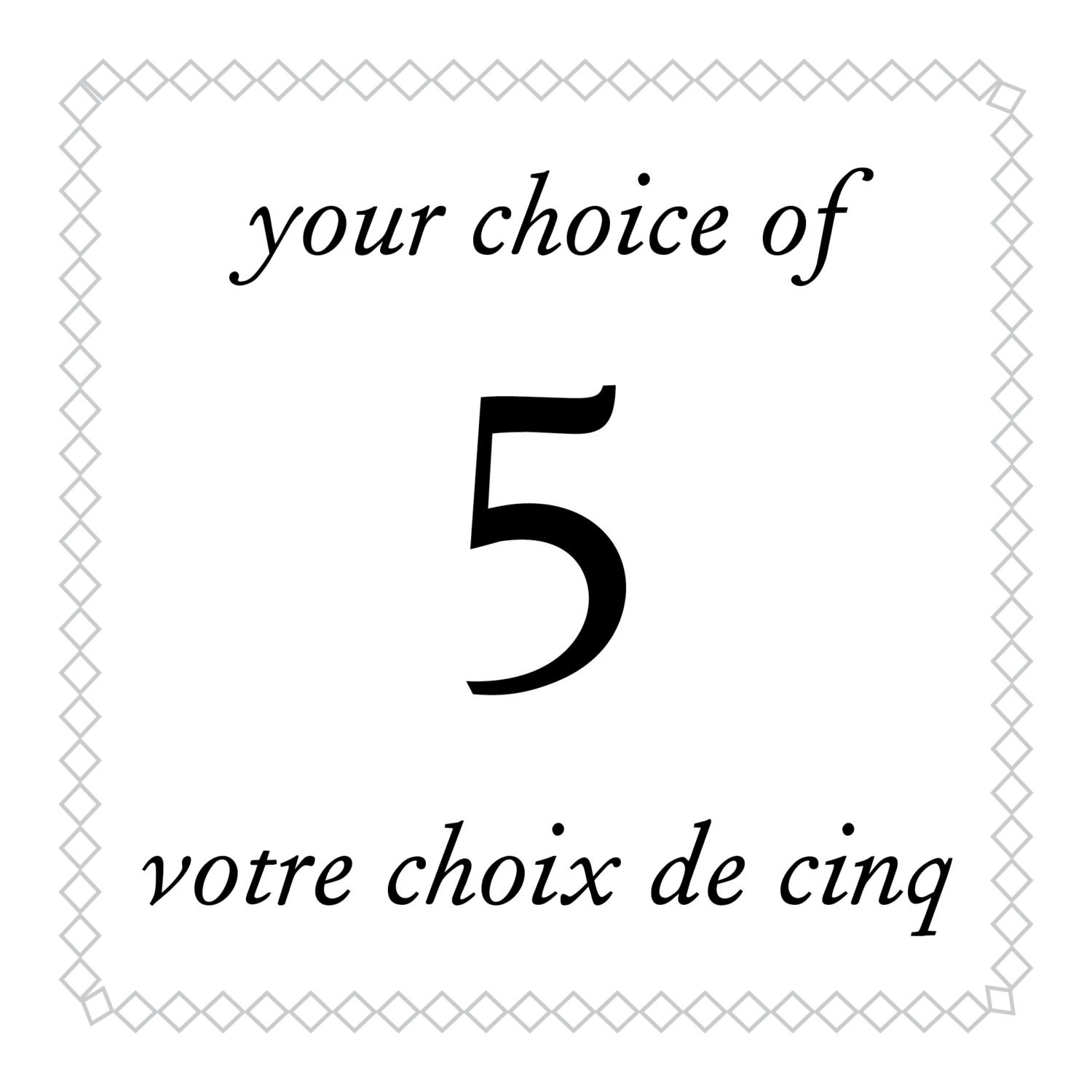 Pick 5 Mix and Match - Letterpress Cards
