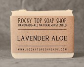 Lavender Aloe - All Natural Soap, Handmade Soap, Cold Process Soap, Unscented Soap, Herbal Soap
