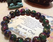 Ruby, Sapphire and Emerald Quartz mala bracelet