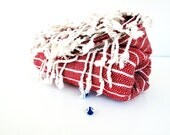 Red Handwoven Cotton Towel Peshtemal Eco Friendly High Quality Turkish Cotton Bath,Beach,Spa,Yoga,Pool Towel