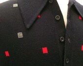 mens 1970s black wool Italian pullover sweater M