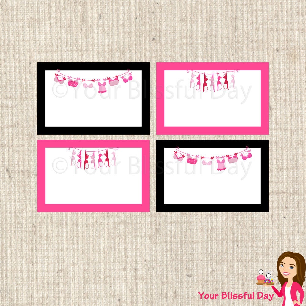 PRINTABLE Bra-line Bachelorette Party Label Tents Il_570xn