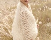 Hand Knit Shawl - Mohair Wrap - Made to Order - Sizes Small to 2X - Free Shipping