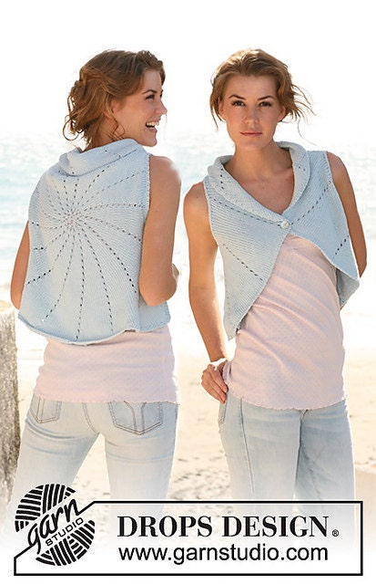 Hand Knit Circular Vest - OOAK Circular Knit Sweater Vest - Made to Order - Sizes Small to XL