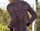 Crochet Lace Jacket - Hand Crochet Lace Jacket Small to 2X - M ade to Order - Free shipping