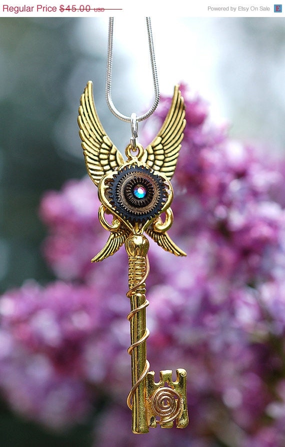 SALE - Gold Epic Key Necklace