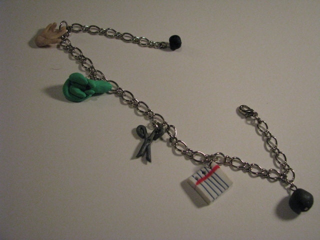Big Bang Theory Charm Bracelet - Rock Paper Scissors Lizard Spock