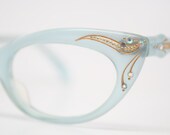 cat eye glasses vintage rhinestone cateye frames NOS