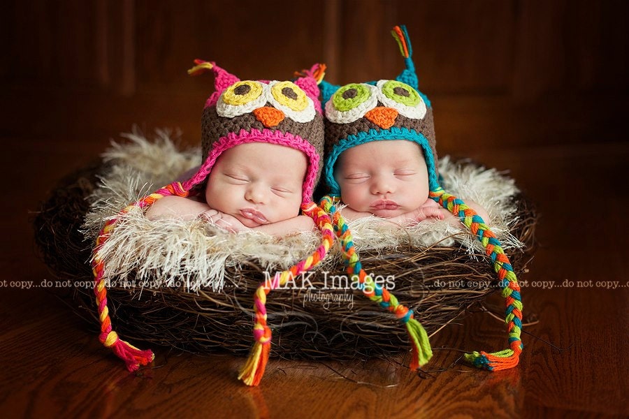 Twin Babies Gift Blanket for Twin Newborn Props, Twin Newborn Photo Prop