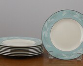 Set of 8 Homer Laughlin Romance Bread and Butter Plates Eggshell China
