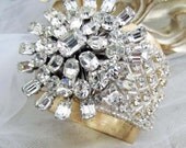 Bridal Cuff Bracelet, Vintage Wedding