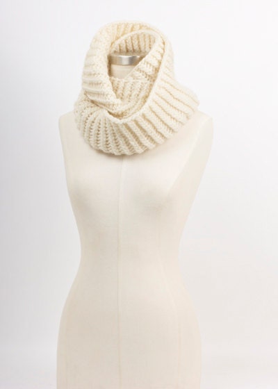 LEAH Hand Knit Soft Wool Infinity Scarf