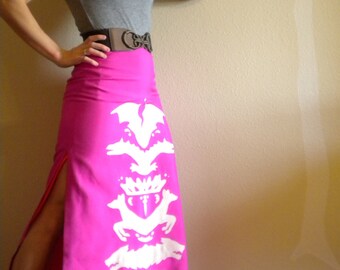 Game of Thrones Skirt Daenerys Dragon Direwolf and Stag Ink Blot Khaleesi