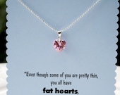 Graduation Necklace with Pitch Perfect Quote from Fat Amy and Heart