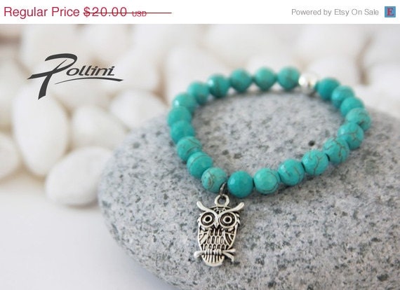 Wise Owl Bracelet. Howlite (VBL-01)